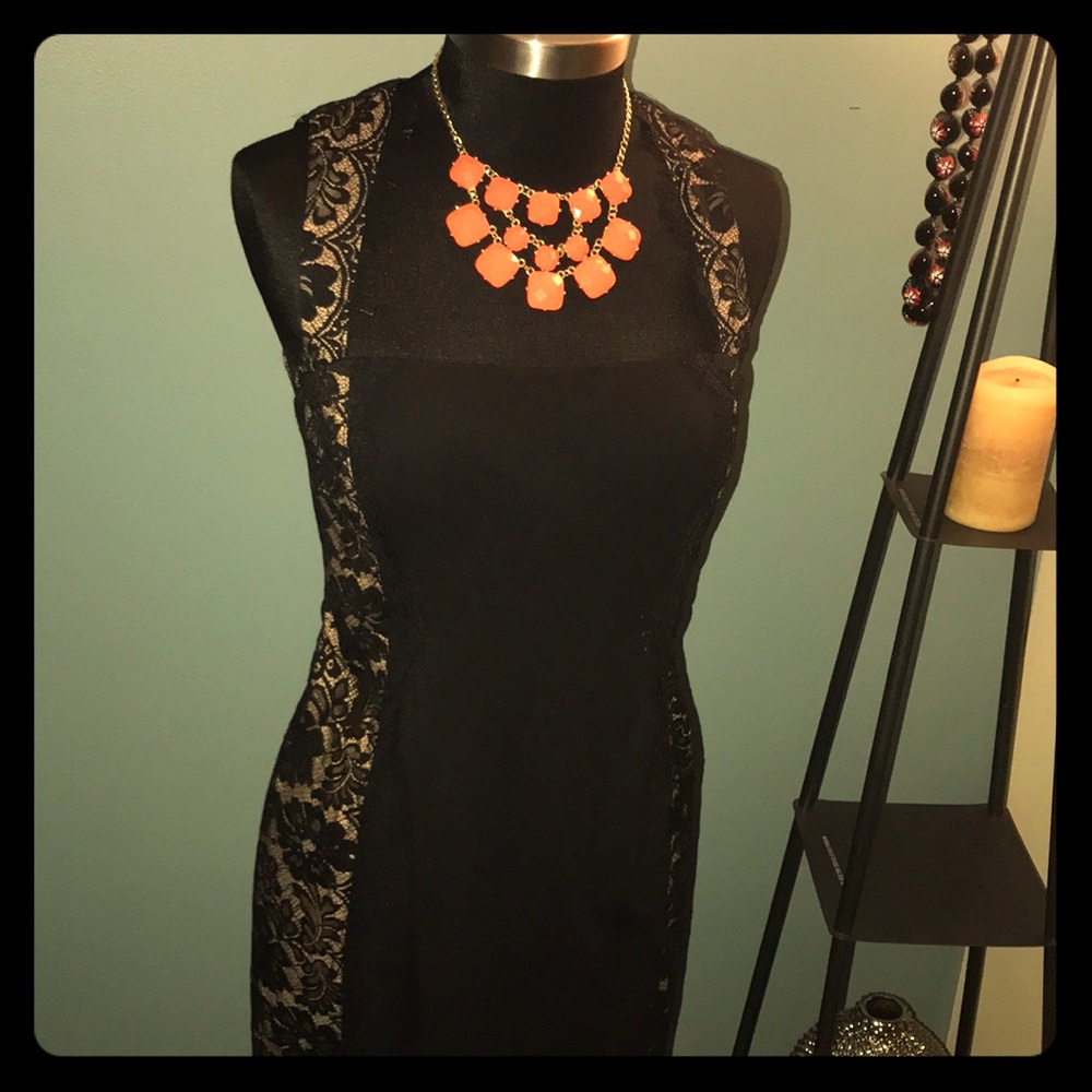 Sexy black lace dress